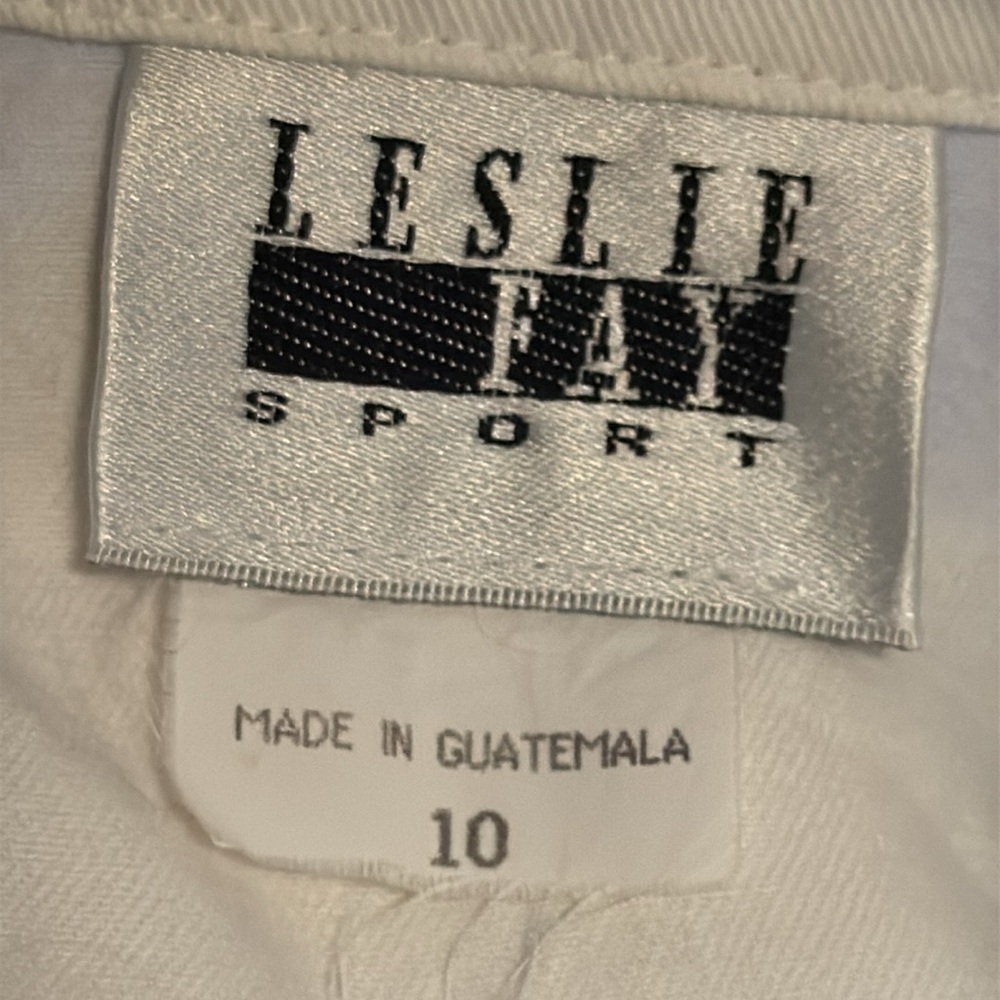Leslie Fay Sport Sz 10‎ white denim jean jacket - Picture 6 of 7
